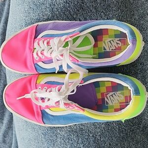 Multi colored Vans, size 12